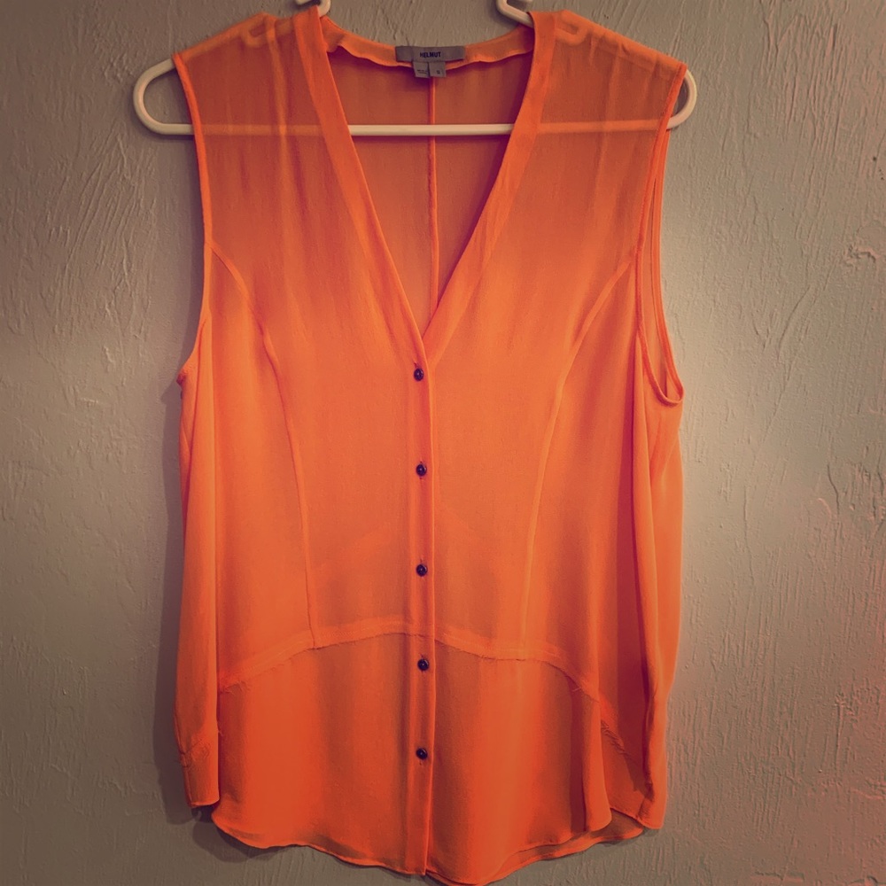 Helmut Lang Silk Sheer Button Down.